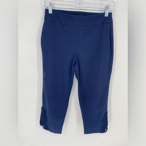 JM collection capri pants crochet sides with diamond gemstones SP
